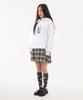 Panyoung Lovit Hooded Check Dress White Gray