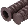 Nakira Motorcycle Grip, Barrel Type, Moped, Handle, 0.9 Inches (22.2 Mm), Left and Right Set, Rubber A Type (Dark Brown)