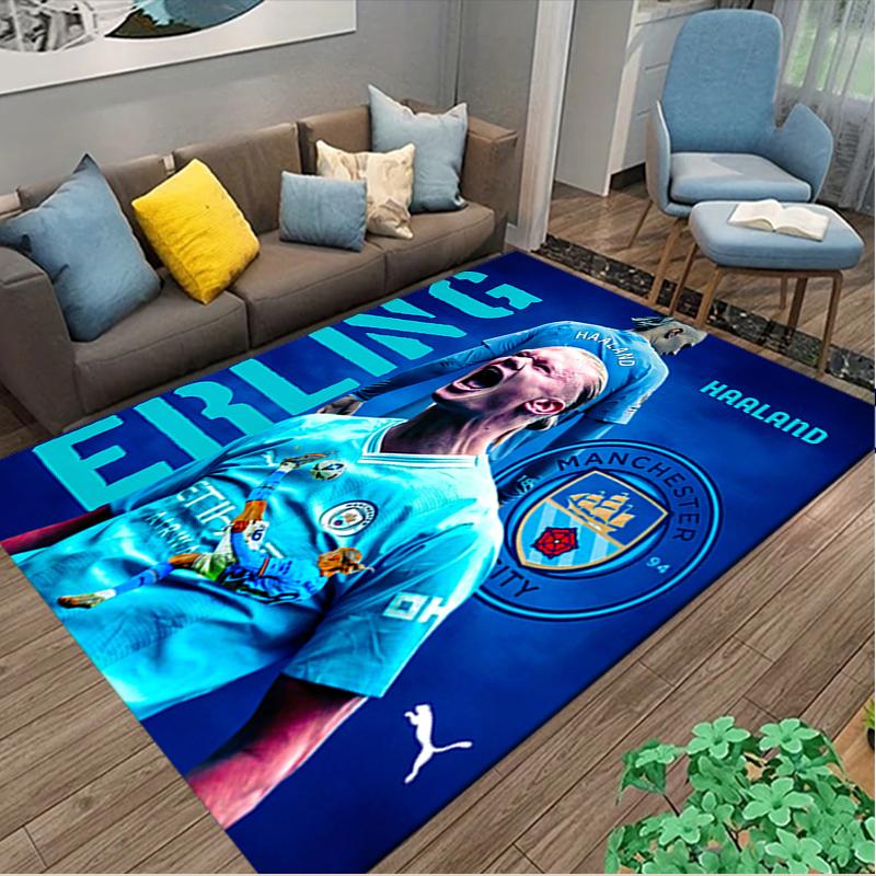 1pc Erling Haaland Rug, Comfortable Printed Home Area Carpet, Cozy Office Chair Rug