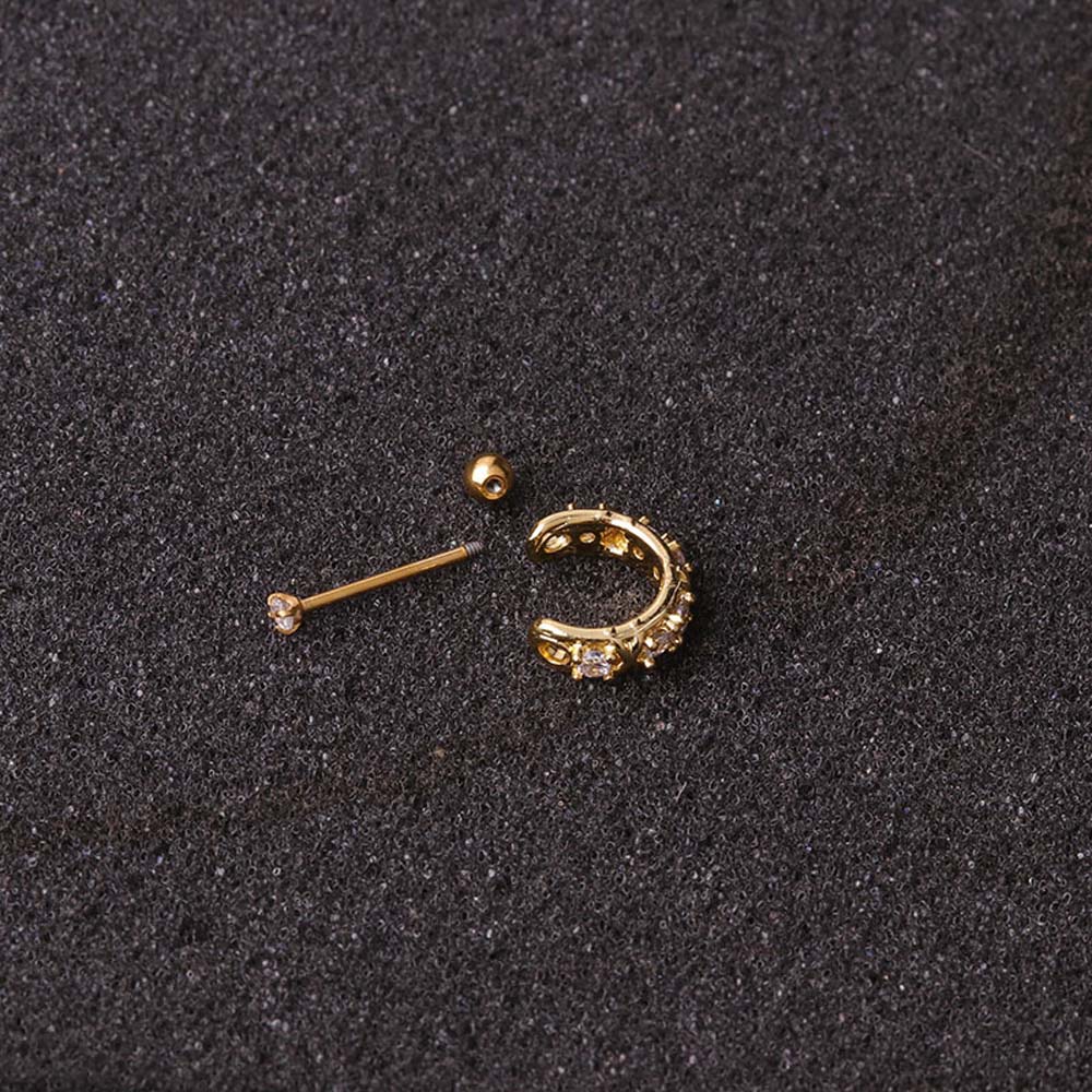 Fashion Bone Women U Type Zircon Lady Dangle Earring Stud Earrings Jewelry Drop Earrings