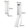 Yamazaki Magnetic Folding Door Stopper, White, Approx. W4.5 x D9.5 x H28cm, Smart, Easy Installation for Entrances, Product Number 2486