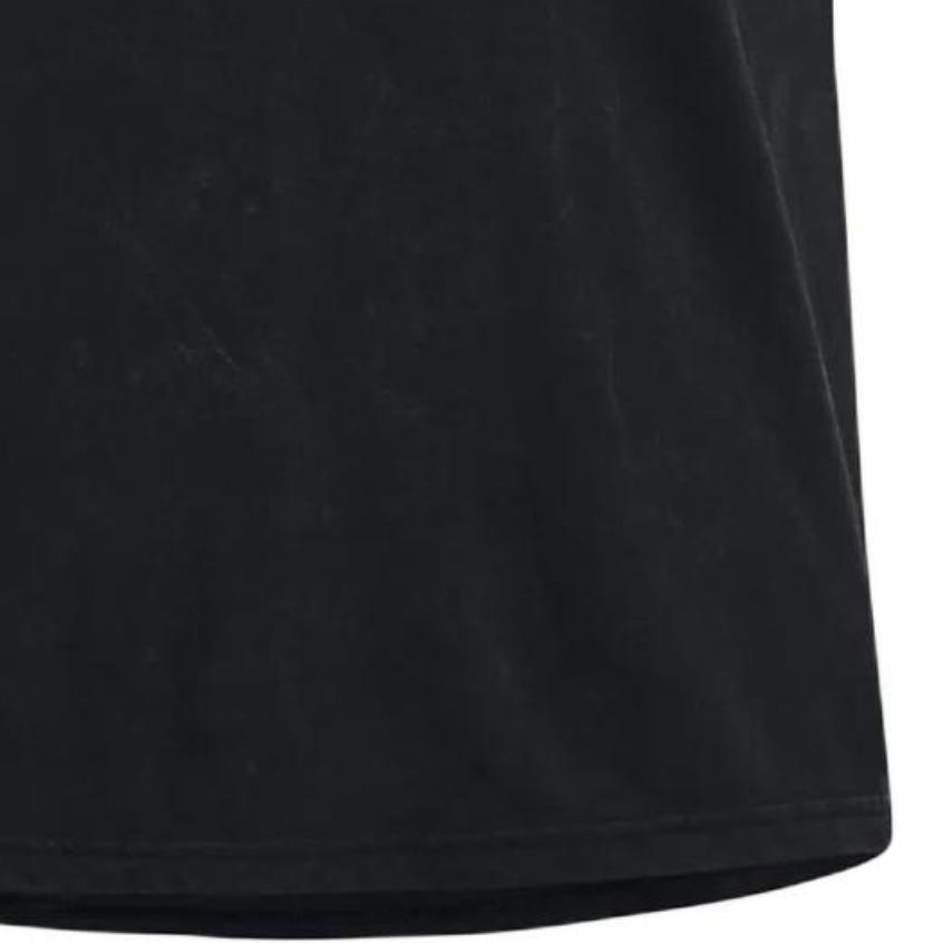 Under Armour Snow Wash Letter Print Crew Neck Short Sleeve T-Shirt Men Tops Black 1373871-001