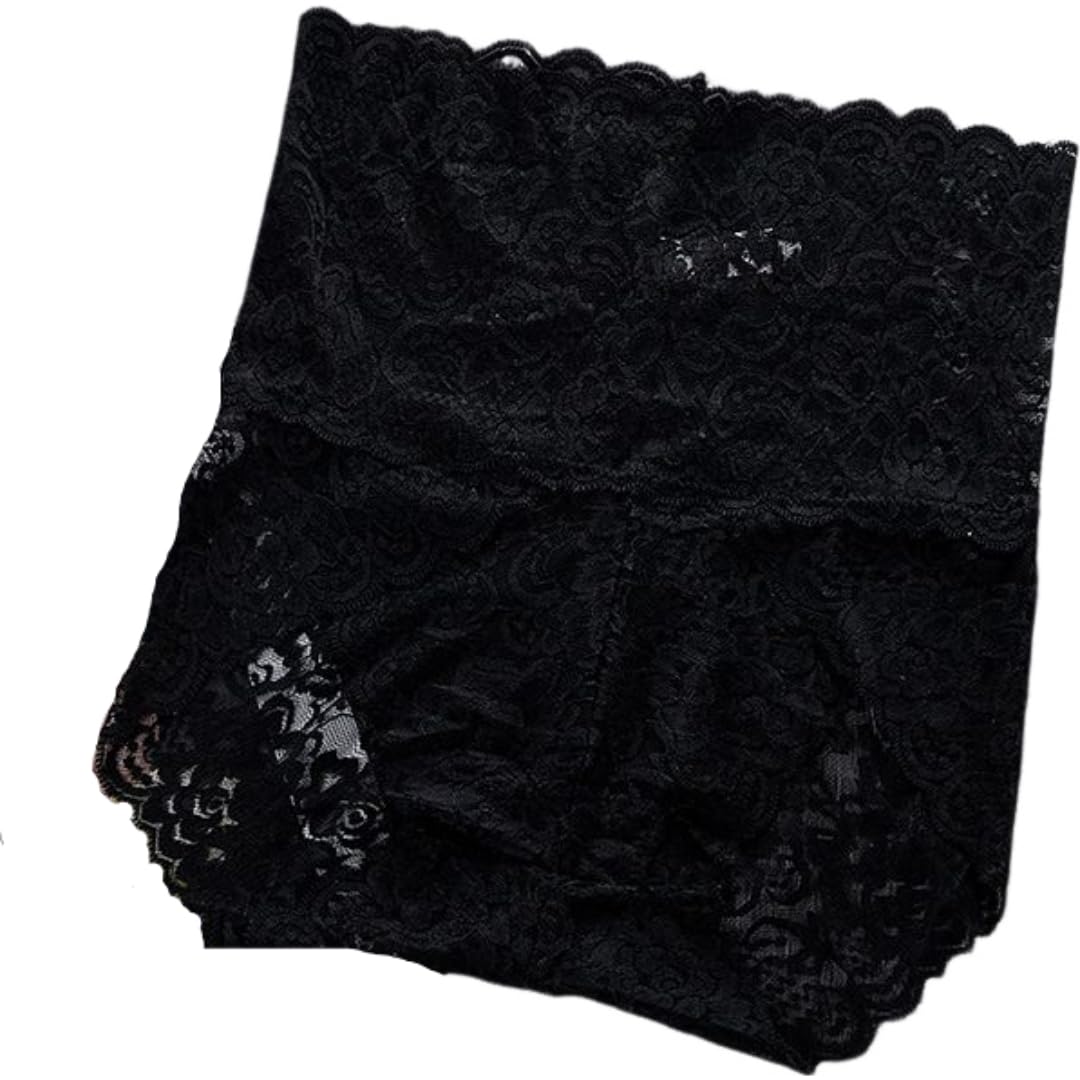 

Plus Nao Standard Single Size Black Shorts, Piece, High-Waisted Women s Underwear, Full-Back, All-Lace, Sheer, M,