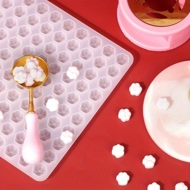 Handmade Mini Cat Paw Shape Wax Seal Stamp Silicone Mold for DIY Craft Adhesive Waxing Cards Envelope Mould Making Tool Supply
