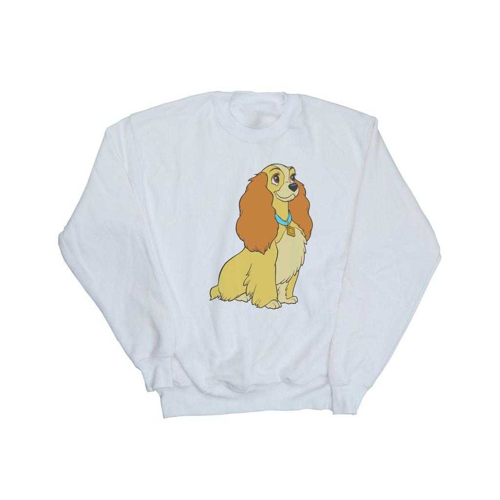 Disney Mens Lady And The Tramp Lady Spaghetti Heart Sweatshirt