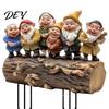 Metal Ground Stakes Six Dwarfs Garden Stake, 2D Acrylic Yard Art Fairy Tale Decoration for Holidays Decoration, Waterproof Outdoor Sign Lawn