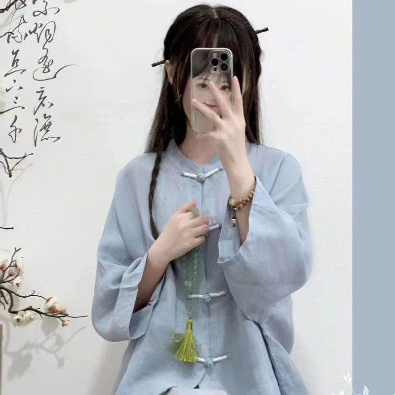 Damenbekleidung, verbesserter Hanfu-Tee-Künstler, professionelle Kleidung, Rock-Anzug