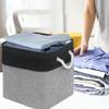 Set Of 4 Foldable Cube Baskets with Rope Handles Multipurpose Storage Box for Home Decoration Bedding Organizers