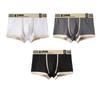 New Printed Cotton Men's Boxer Briefs, Breathable Trendy Casual Underwear Shorts