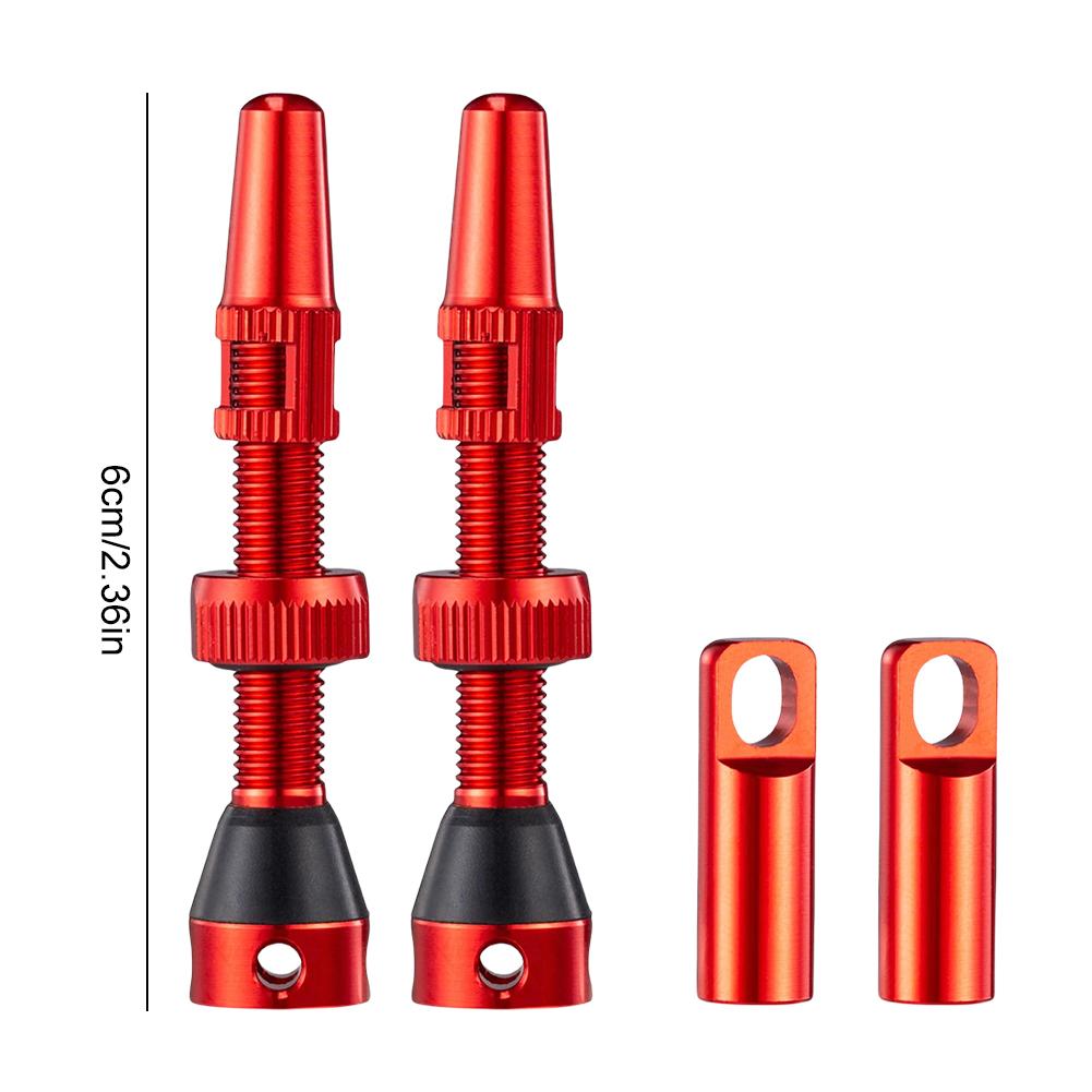 1 Pair Ultralight Gravel MTB Bike Tubeless Valves Value Core Remover Tool 40/44mm Bicycle Valve with Caps for Road Tubeless Tire
