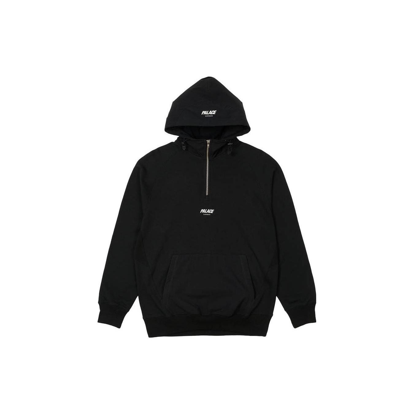 

Palace 1/4 Zip Cotton Panel Black Men Tops P23CS012 L