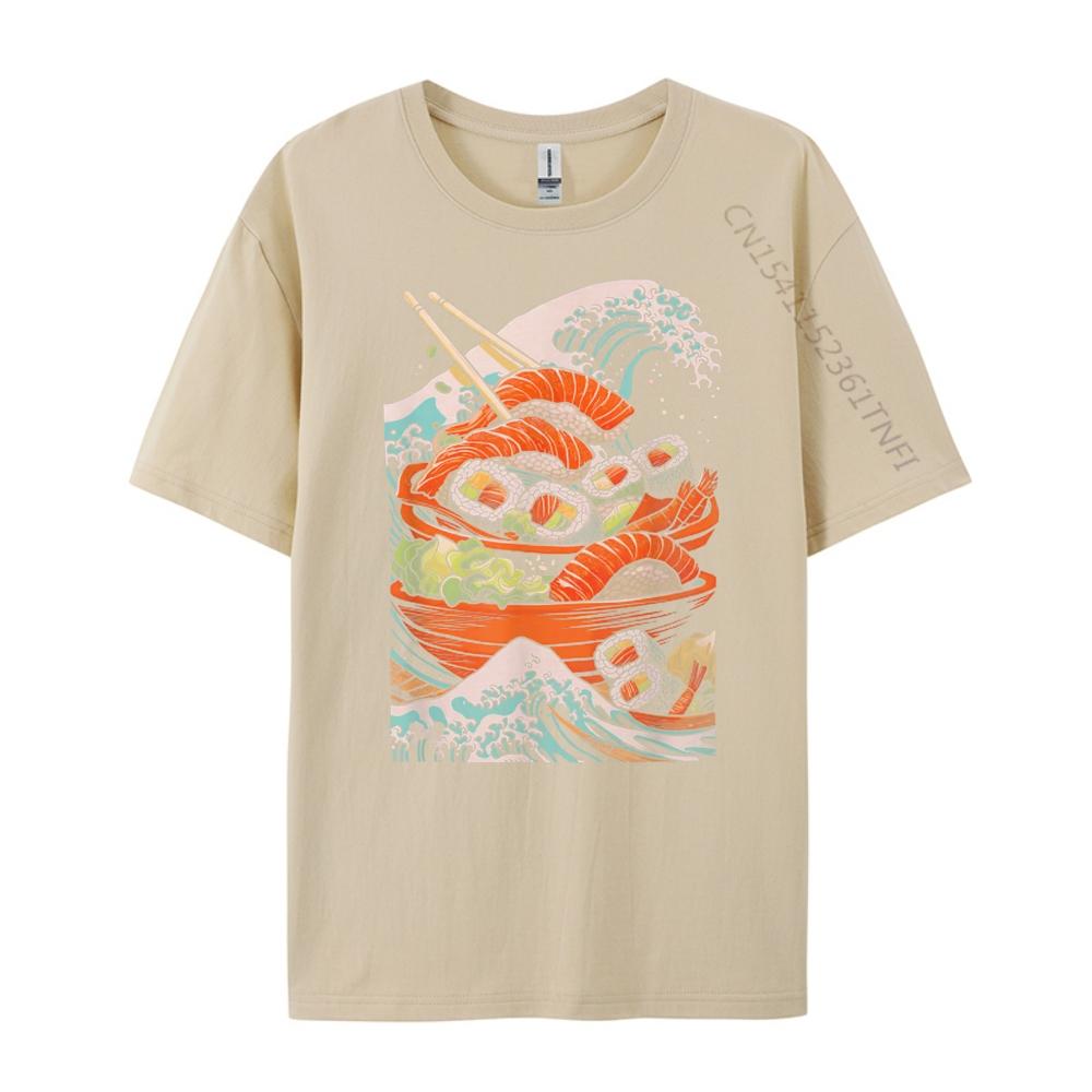 Lustige Japanische Lebensmittel Sushi Kawaii Sushi Liebhaber Anime Otaku Grafik T-Shirts Herren Lustiges T-Shirt Große Größe Ästhetisch