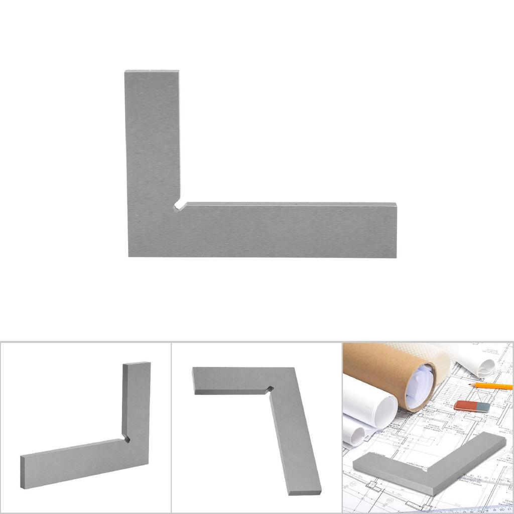 Right Angle Ruler 2 Accuracy Level 90 Degree Flat Edge Square Measuring Tools (100 X 70mm)