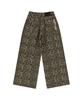 AAKAM Knee Pin-Tuck Leopard Cotton Pants (Brown)