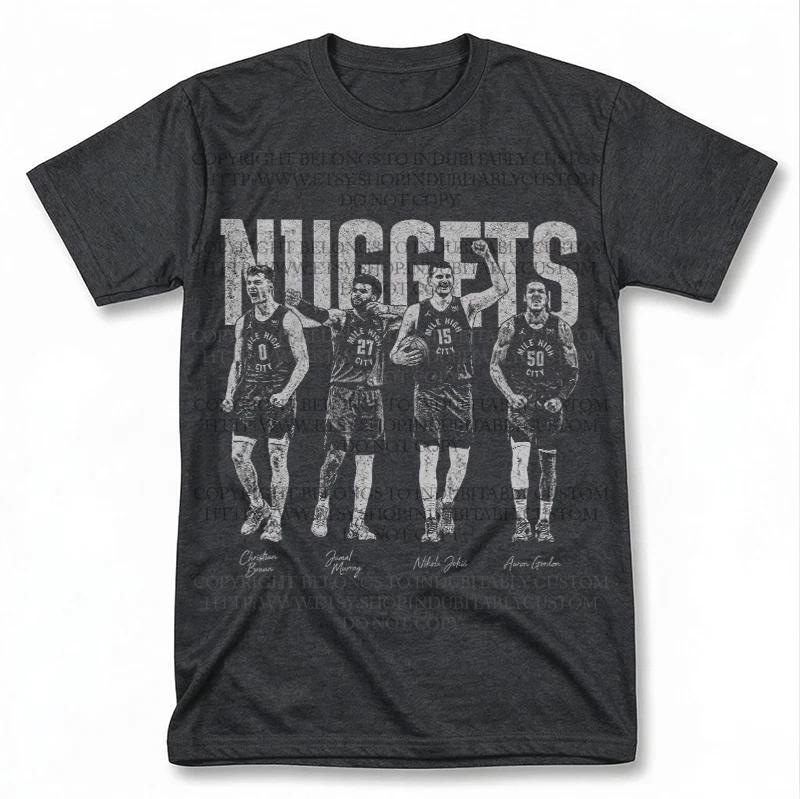 Denver Nuggets Jokic Murray Gordon Graphic T shirt Vantage Basketball Fan Tee S