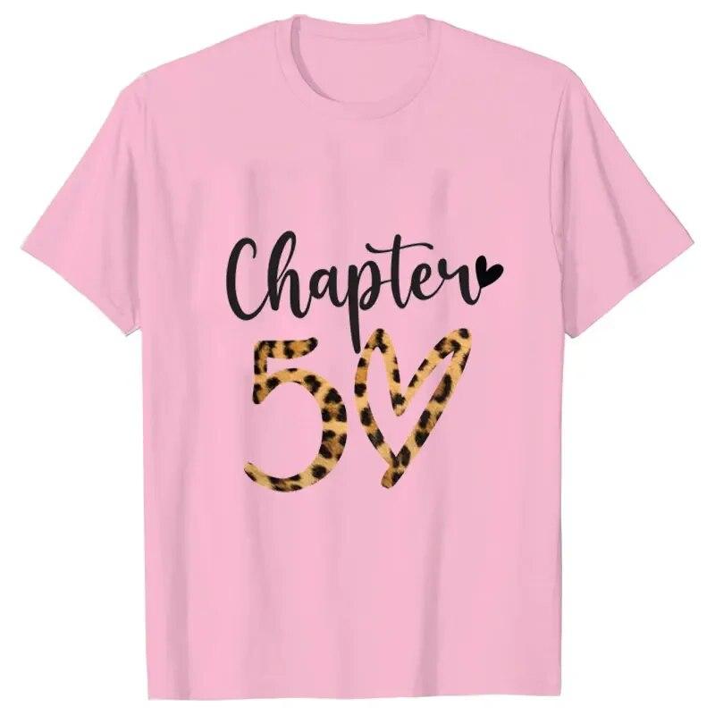 Women 50th Birthday Party T-shirts Birthday Squad Crew Tee Chapter Hello 50 Fabulous Leopard Graphic Tops Harajuku Summer Tshirt
