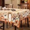 Fall Watercolor Pumpkins Floral Tablecloths Thanksgiving Decoration Autumn Sunflowers Flowers Rectangle Table Cloth Table Decor