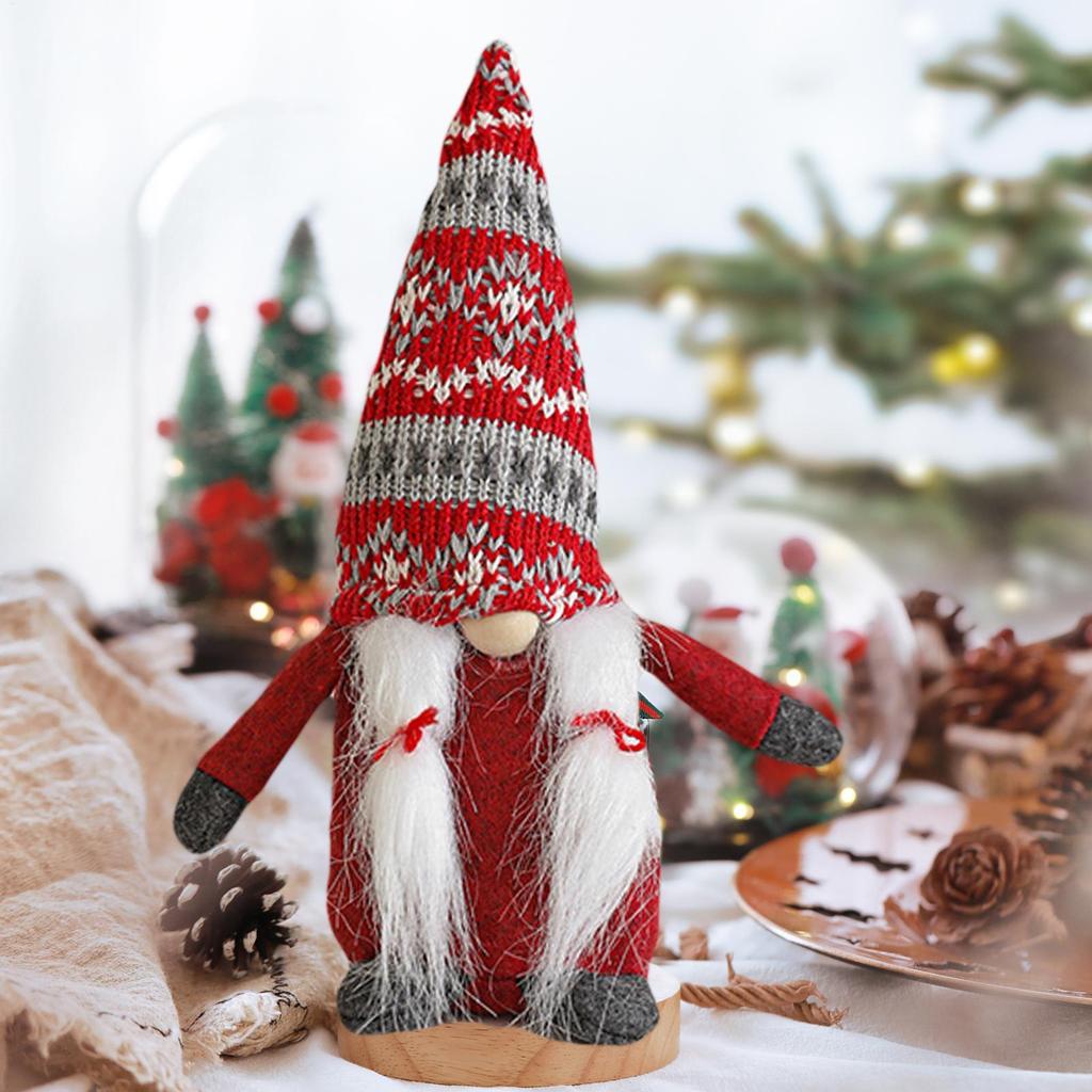 Holiday Gnomes Handmade Figurines Statue Doll Christmas Gnome Decoration For Garden Window Home Indoor Halloween Table Holiday