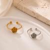 Rose Gold Titanium Steel Ring for Women - Colorfast, Light Luxury Korean Style, Minimalist Stainless Steel Jewelry.