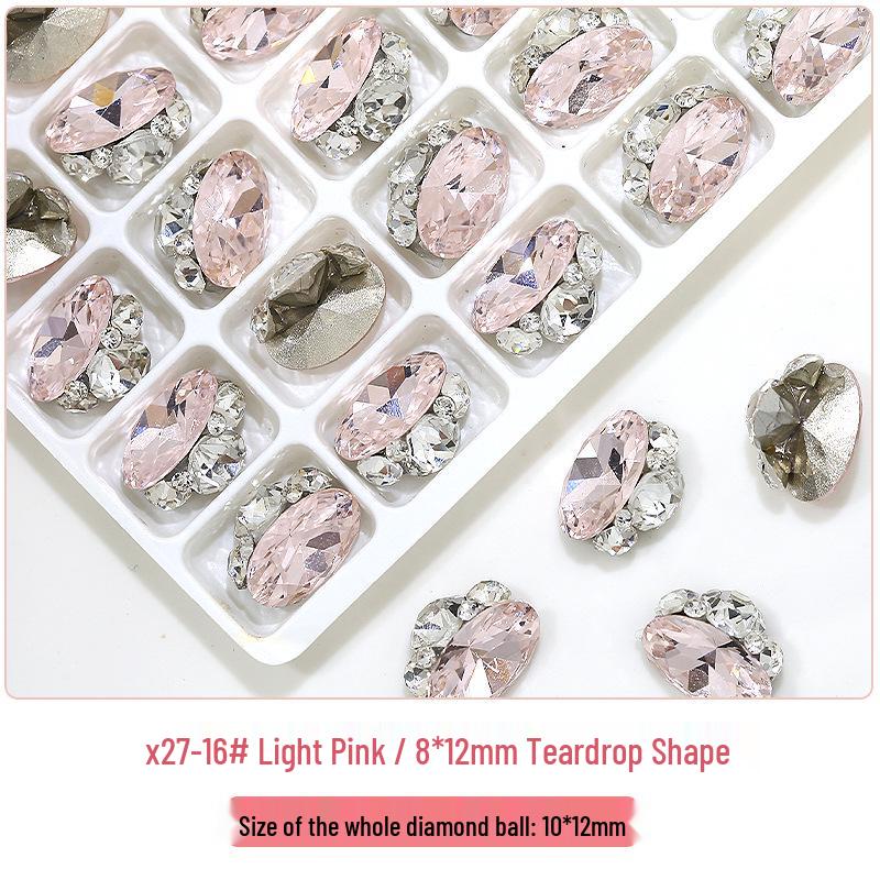 Flash K9 6mm Fat Square Rhinestones for Nail Art - Multi-faceted, No Base Holder, Wearable Nail Accessories