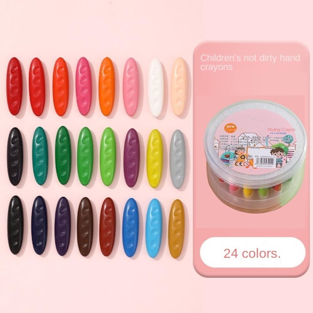 Creative Washable Peanut Crayons Erasable Do Not Dirty Hands Oil Painting Stick Safe Toddler Crayons Gifts