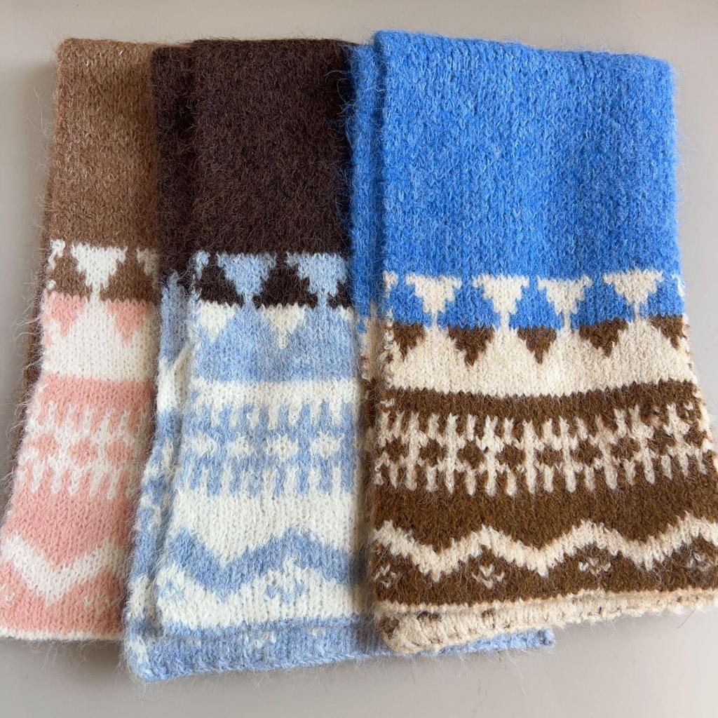 2025 Women's Cute Fair Isle Knit Scarf - Versatile Winter Warmth for Students & Couples