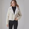 2023 Autumn/Winter European & American Ladies' Lapel Fashion Motorcycle Jacket - Four-Color Thickened Short Fur Coat