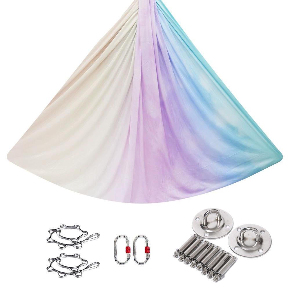 

Градиентный цвет гамак для йоги: Эластичный, Расширенный, Слинг из воздушного шелка для домашнего и студийного использования