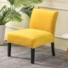 Velvet Armless Chair Cover Solid Color Single Sofa Slipcovers Nordic Accent Stretch Chair Covers Elastic Couch Protector Cover