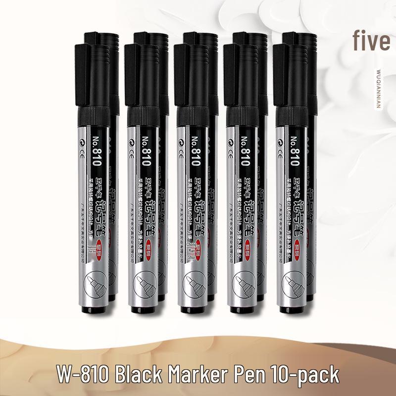 Big Head Oil-Based Red Marker: Non-Erasable, Waterproof, Quick-Drying, Fade-Resistant, Thick Tip
