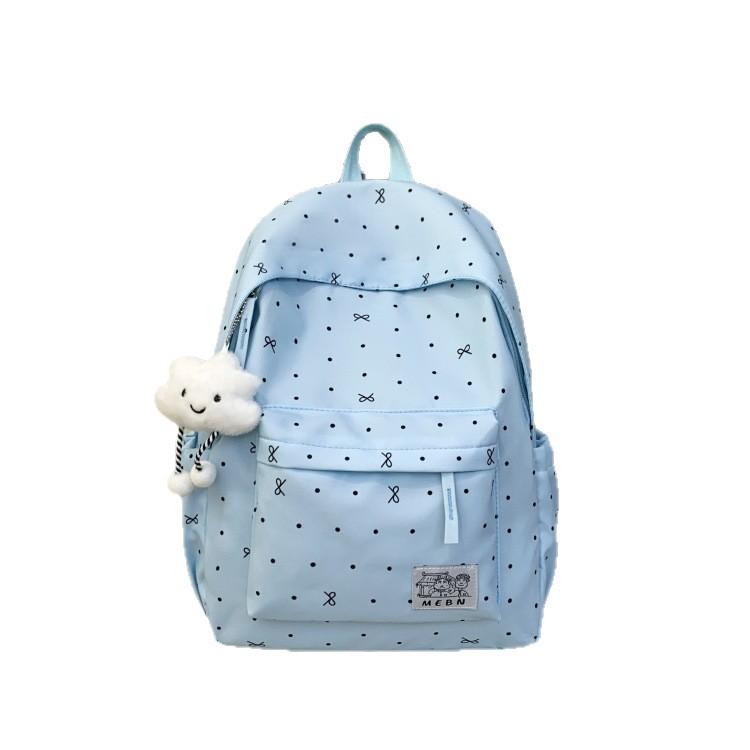 Schoolbag Bow Student Backpack College Student Simple Versatile School Bag Junior High School Student Backpack Travel Backpack