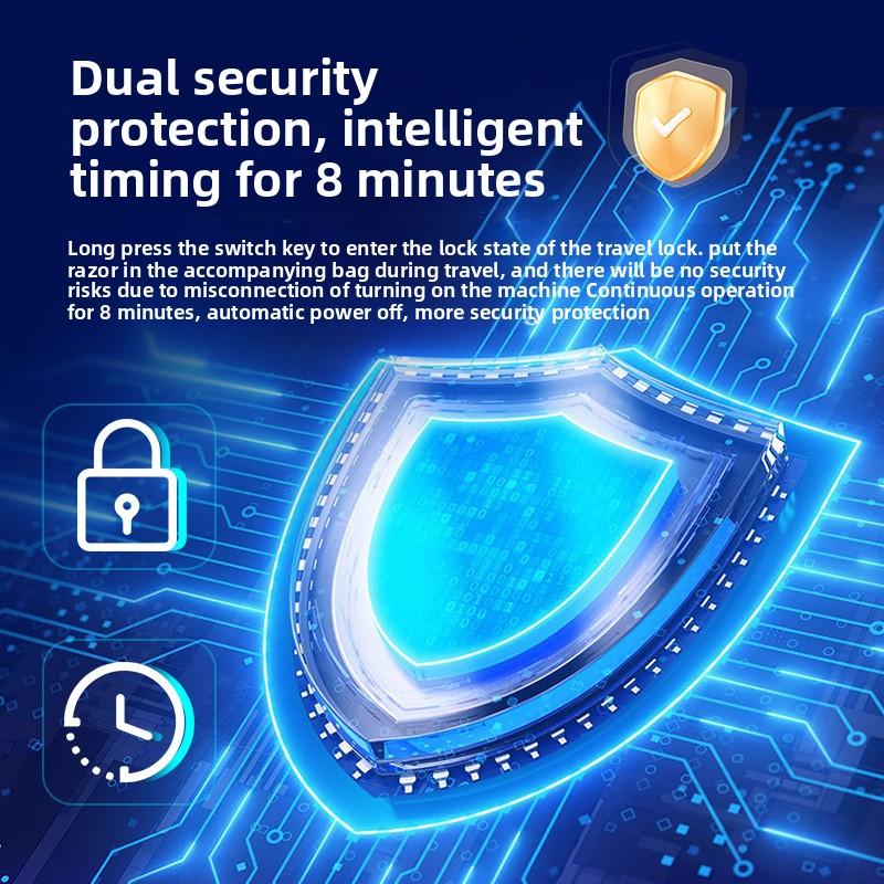 Nowa Golarka Elektryczna Mecha Golarka Męska Inteligentny Wyświetlacz Cyfrowy Podróżna Przenośna Na Prezent Urodzinowy Dla Chłopaka