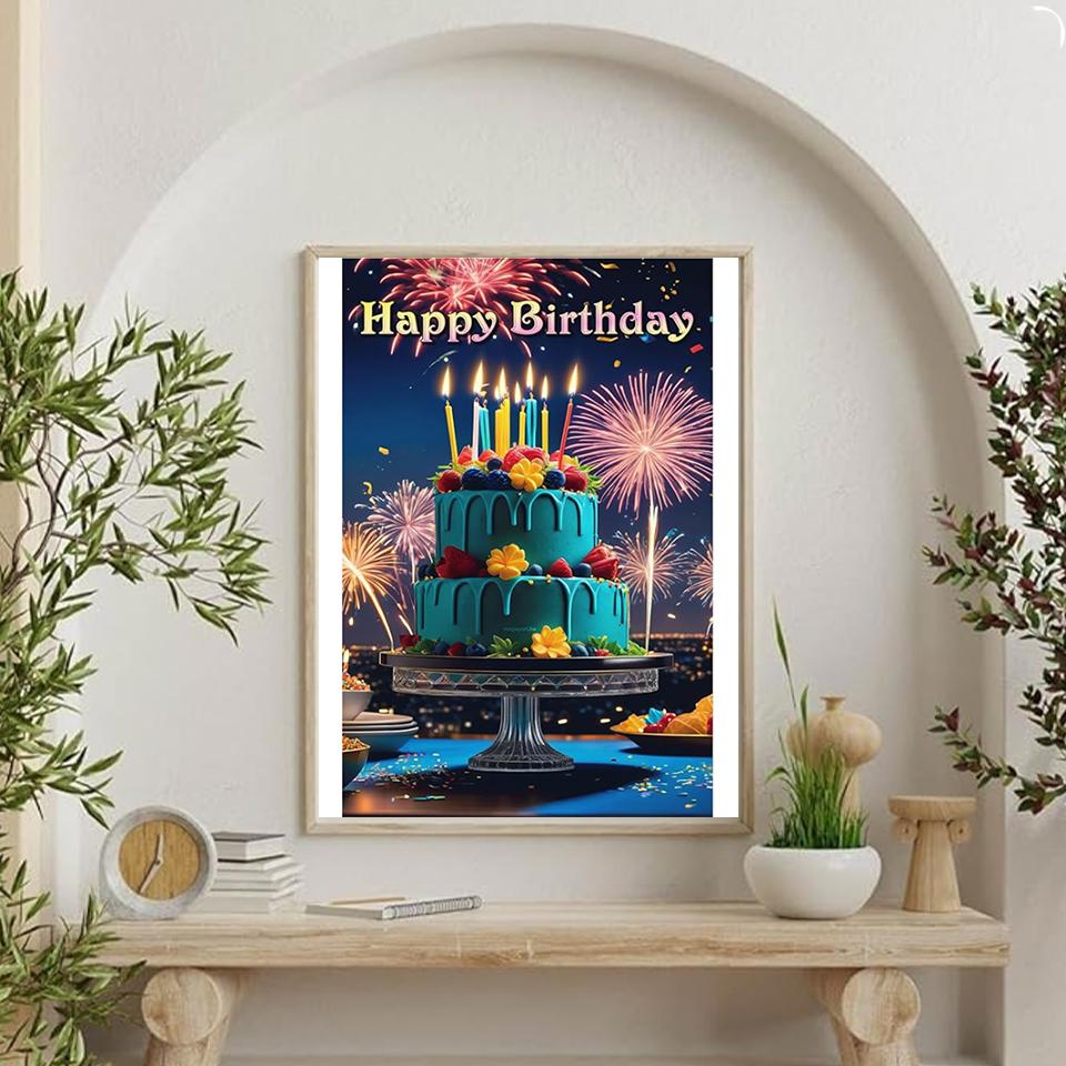 DIY Landscape Diamond Painting Dessert Cake Full Diamond Embroidery Kitchen Cuisine Cross Stitch Set Art Home Decoration Gift