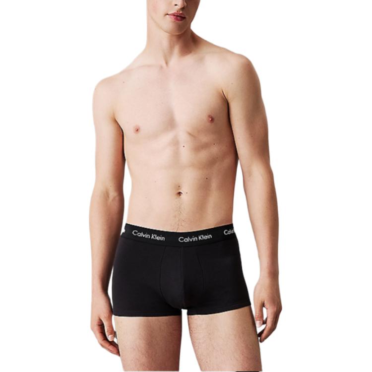 Calvin Klein Letter Print Low Rise Boxer Briefs European Version 3 Pack Men Underwear 0000U2664G-QRH