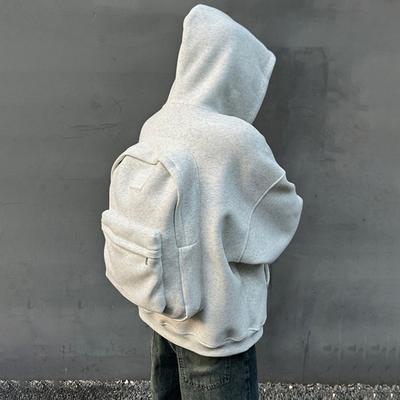 Hanorac cu rucsac pentru bărbați femei cardigan creativ cu fermoar cu rucsac hanorac ușor de călătorie hanorac casual unisex
