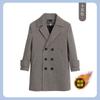 Children's Medium-Thick Wool Coats; Fall/Winter Boys' Quilted Wool Trench Coats