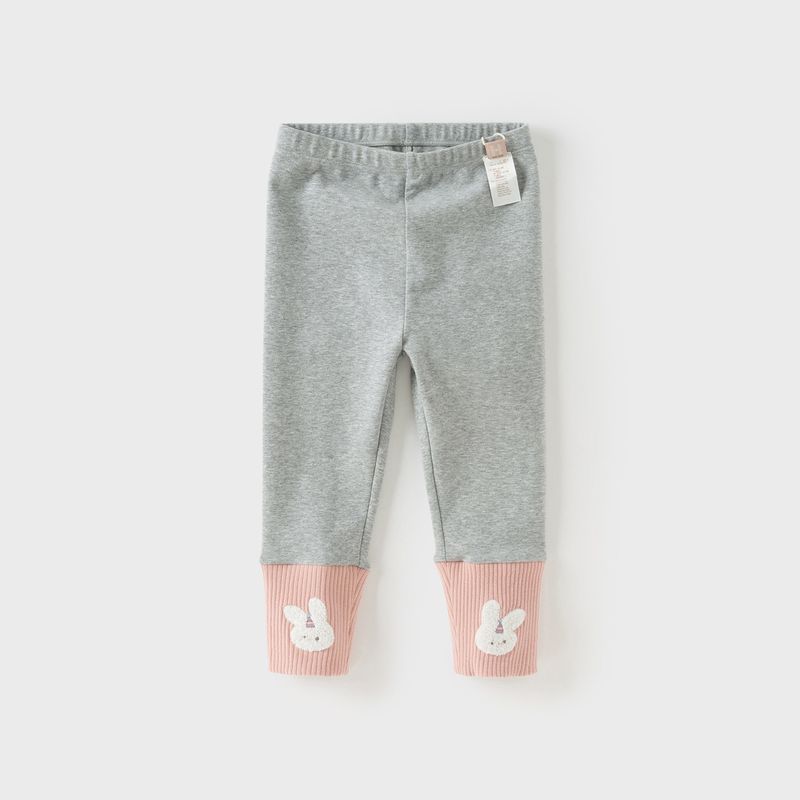David Bella Children s Pants Girls  Leggings 2026 Spring New Style Baby Girl Long Pants Baby Elastic Tight Pants Light Gray [Ready in Stock] 90
