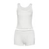 Cnyishe Pure Desire Fashion Gyaru U-Shaped Collar Vest Bow Decoration Mini Shorts Home Style Two-piece Set