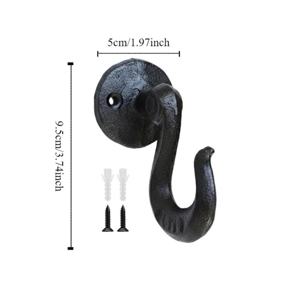 Retro Style Wall-Mounted Shelf Decorative Horticultural Hooks Cast Iron Wall Hooks Outdoor Patio