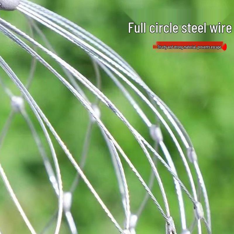 Automatic Steel Wire Crab Net: Crab Cage and Ring for Efficient Capture of Hairy Crabs