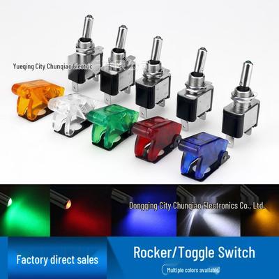 ASW-07D Illuminated Toggle Switch, 12V with Red LED Fog Light, 12A for Car Modifications