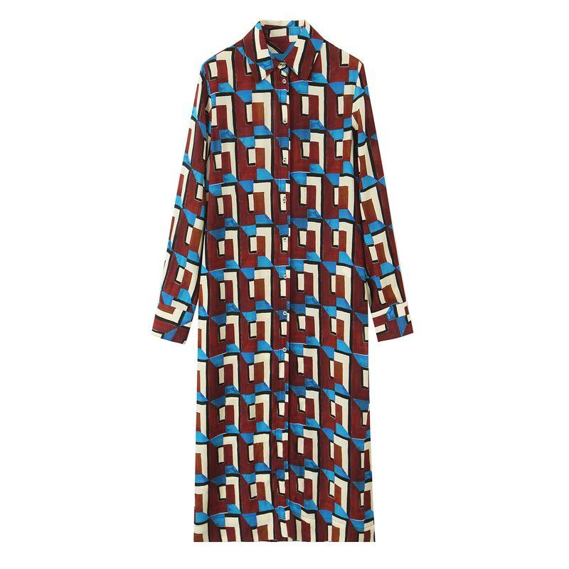 Kaslead New Arrival Women's Clothing Fashion Style Print Long Shirt Bell-Bottom Pants 2543094 2541090 020