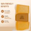 INDIAN SECRETS Kojic Acid & Saffron Detan Scrub Soap | Skin Brightening & Tan Removal Bathing Soap for Men & Women | Kojic Soap - Dark Spots, Pigme