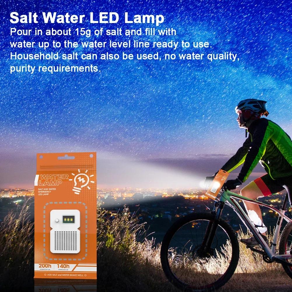 Portable LED Salt Water Emergency Lamp 50LM Eco Friendly Waterproof Energy Saving Lantern for Outdoor Adventures