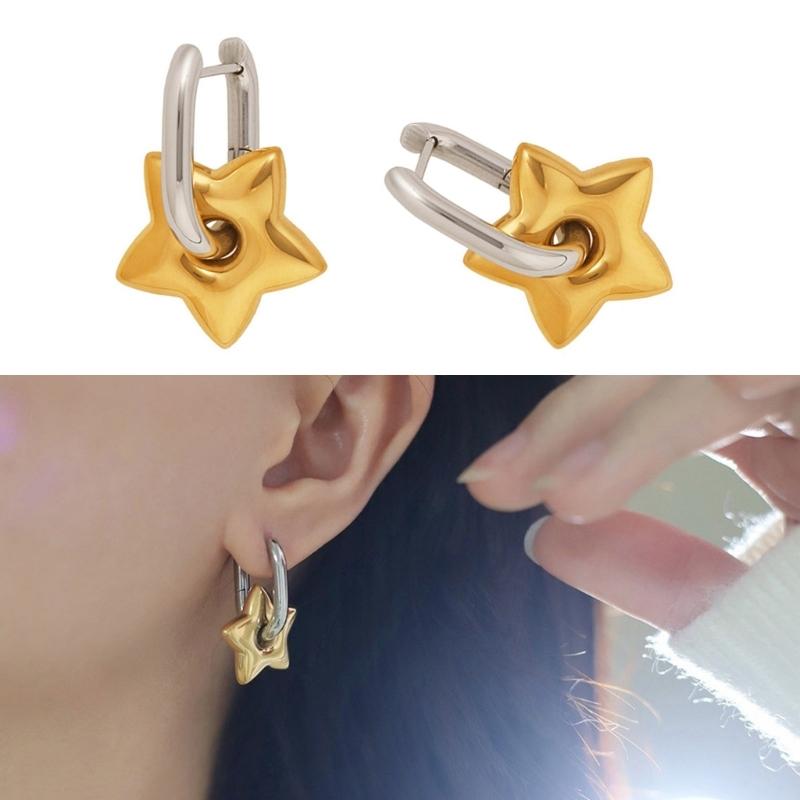 Fashionable Star Drop Earrings for Women Multifuntional Ear Jewelry for Every Occasion Pendant Earrings for Daily