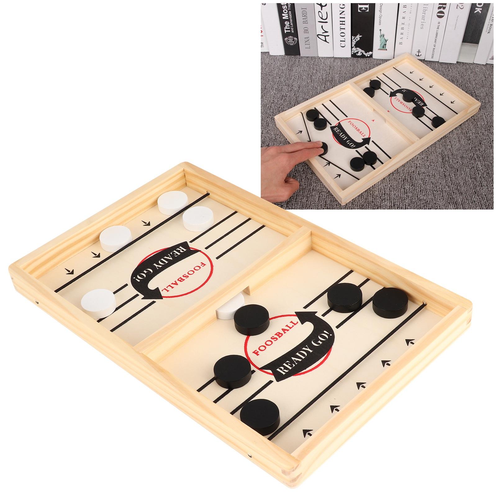 Desktop Interactive Eject Chess Toy Wooden Hockey Chess Game Children Board Game