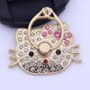 Fingerringhalterung Drehbar Cartoon Strass Anti-Fall 360-Grad Kitty Metall Handyhalter