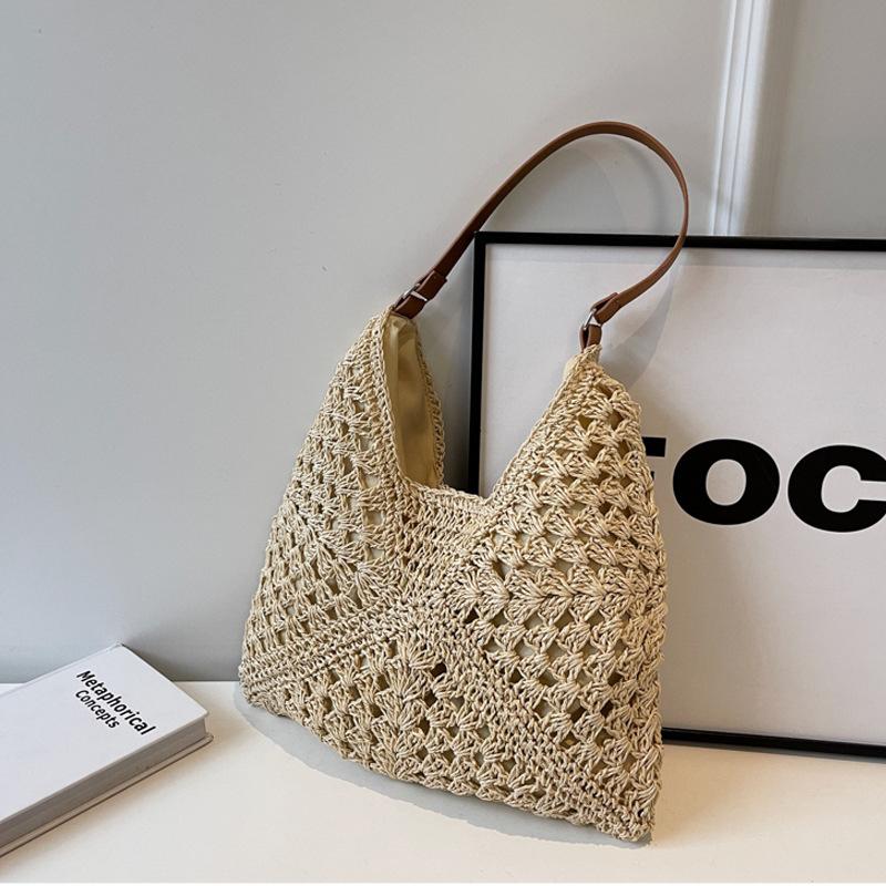 Bag Women'S Bag Spring Lazy Wind Empty Woven Bag Large Capacity Straw Bag Seaside Beach Bag