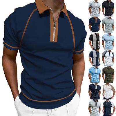 Men's Shirt Golf Shirt Retro Color Contrast Outdoor Street Short Sleeves Button-Down Print Clothing Apparel Fashion Designer Casual Breathable
