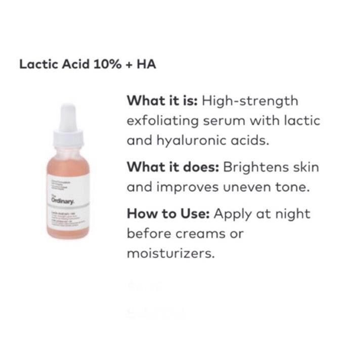 The Ordinary Lactique 10% + HA